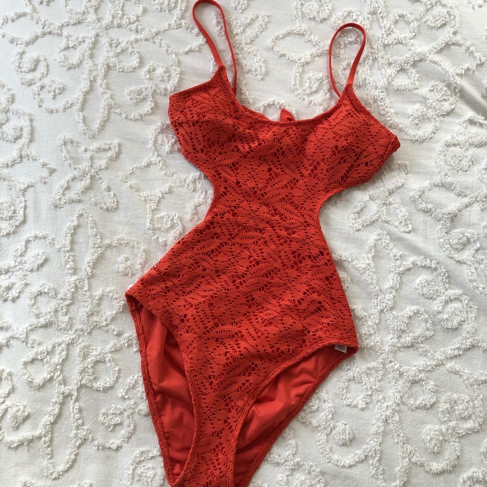 NWT Aerie One-Piece Crocheted Bathing Suit (M)
